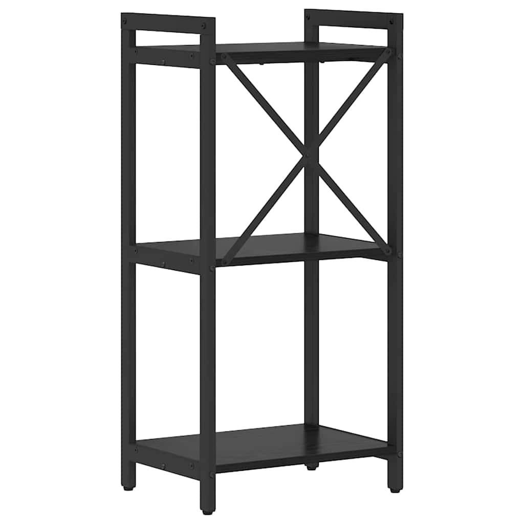 Bücherregal Schwarz Eichen-Optik 40 x 30 x 83 cm Holzwerkstoff